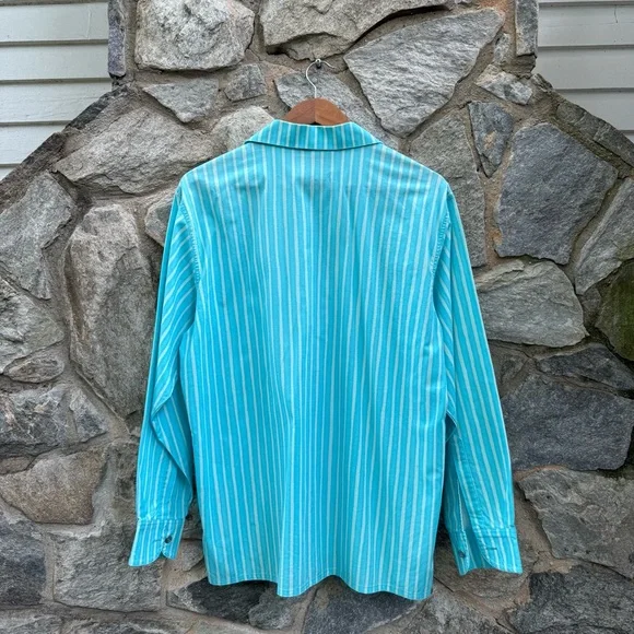 Vintage Marimekko Jokapoika 90s Striped Classic Button Down Shirt - Picture 7 of 7